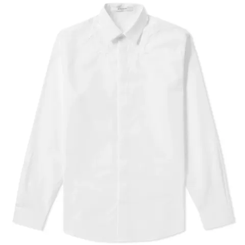 Regular Star Neck Poplin Shirt