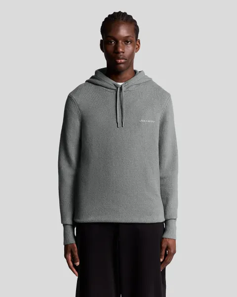 Lyle & Scott Knitted Script Hoodie