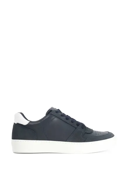 Dune London Leather Trainers Navy