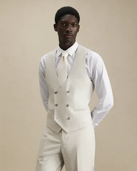 River Island Puppytooth Suit Waistcoat