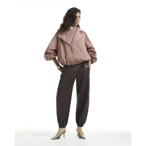 River Island Faux Leather Hareem Trousers