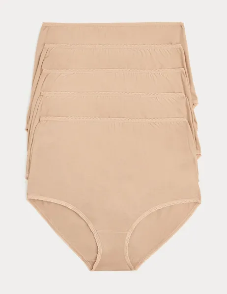 Marks & Spencer 5pk Pure Cotton Full Briefs Rose Quartz