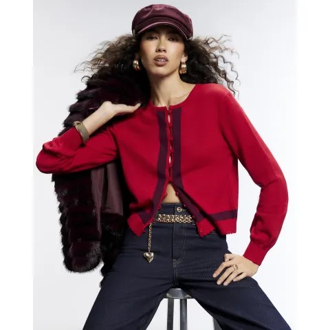 River Island Open Button Blocked Cardigan
