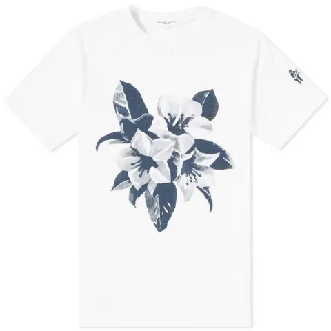 Floral Print Cross Neck Tee