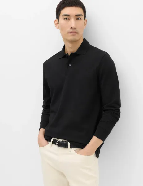 Marks & Spencer Ultimate Cotton Rich Polo Shirt Black