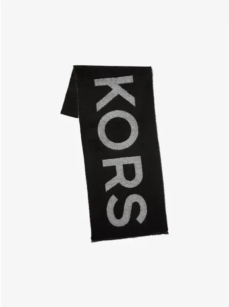 Oversized Logo Knit Scarf