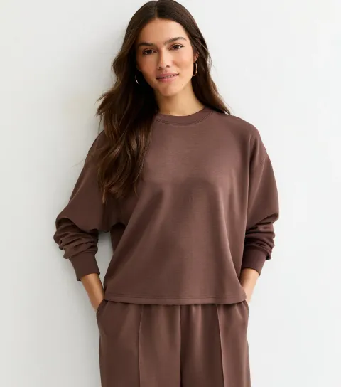 Women's Petite Premium Dark Brown Sweatshirt