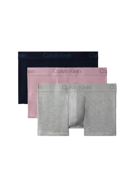 Calvin Klein 3 Pack Ultra Soft Modal Trunks Grey Mix