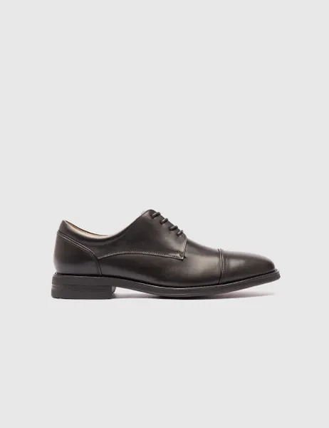 Riverton Leather Derby Shoes Black