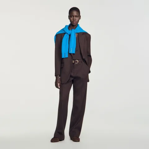 Striped suit jacket