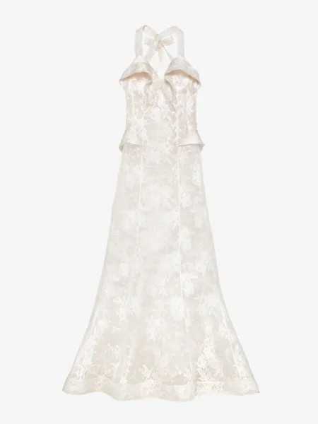 Floral Lace Evening Dress