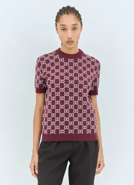 Reversible GG Wool Jacquard Top