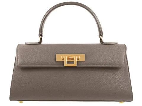 Fonteyn East West Caribou Soft Grainy Print Calf Leather Handbag - Taupe - 2
