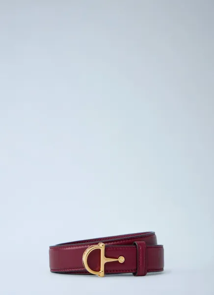 Half Horsebit Leather Belt
