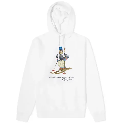 Skiing Bear Popover Hoody