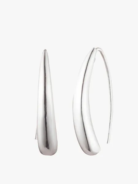 Lauren Ralph Lauren Silver Tone Threader Earrings
