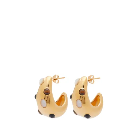 Stone Encrusted Dome Hoops