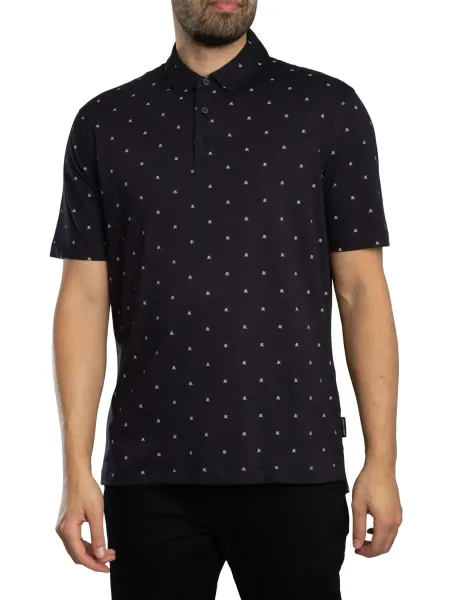 Armani Exchange Logo Pattern Polo Shirt