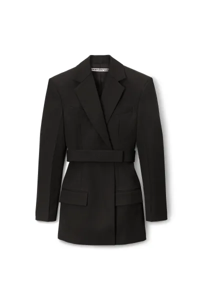 LOGO BELTED BLAZER DRESS