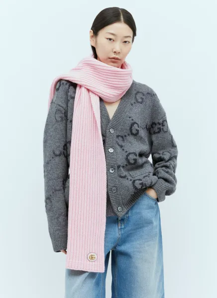 Double G Wool Cashmere Scarf