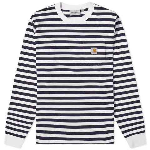 Long Sleeve Scotty Stripe Pocket T-Shirt