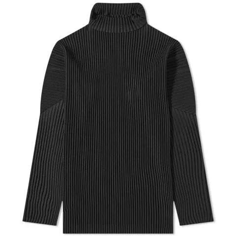 Pleated Roll Neck