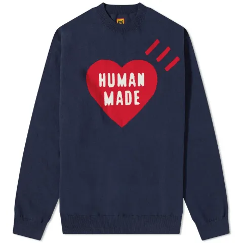 Long Sleeve Heart Knit Sweat