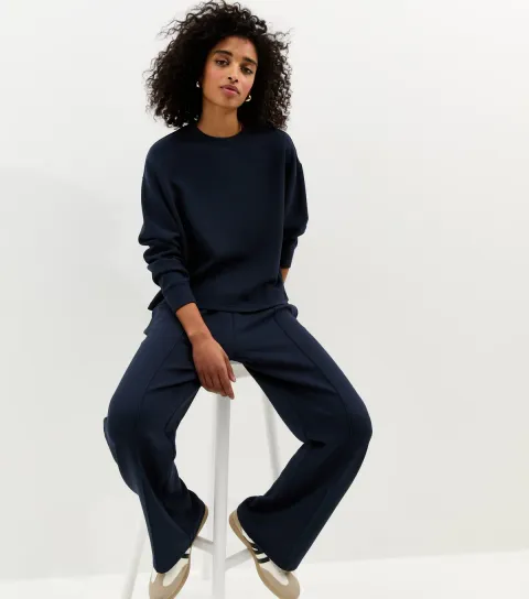Women's Premium Navy Jersey Joggers