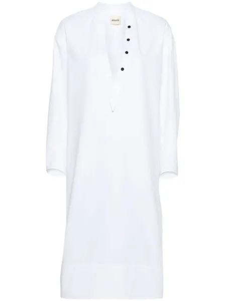 Brom Shift Midi Dress White