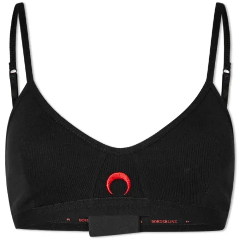 Organic Cotton Ribbed Bralet With Moon