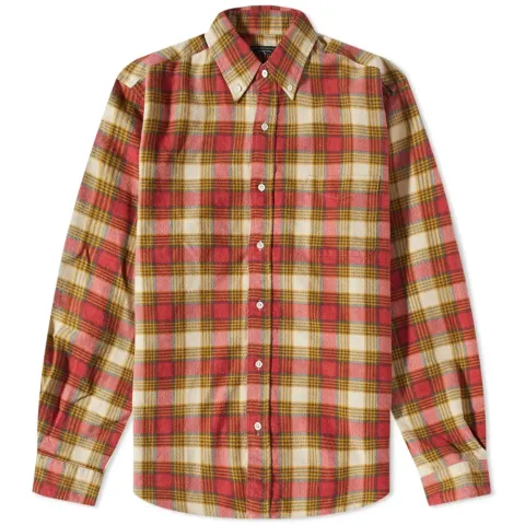 Button Down Check Flannel Shirt