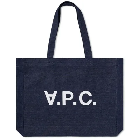 A.P.C. Logo Denim Tote Bag