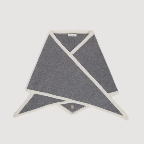 SANDRO Two-tone wool triangle scarf