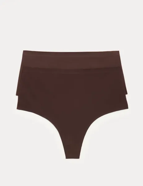 Body by M&S 2 Pack Body Invisibles No VPL Shaping Thongs Zircon