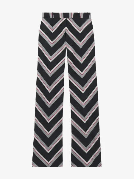 Chevron Stripe Bumster Trousers