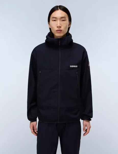 Napapijri Biois Hooded Funnel Neck Sports Jacket Dark Navy