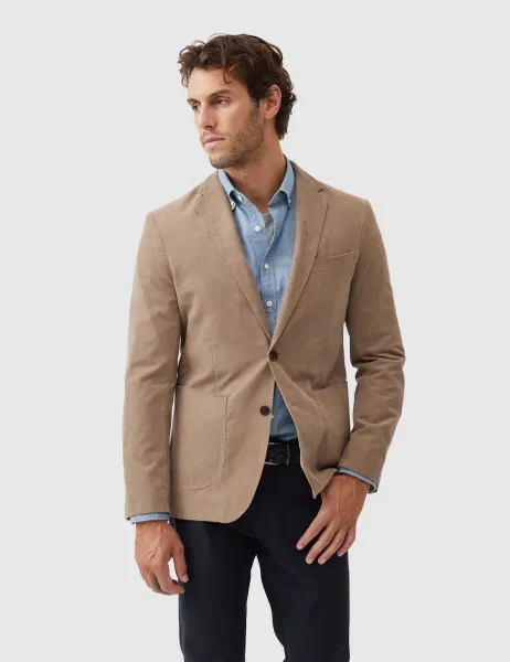 Rodd & Gunn Saint Bathans Corduroy Smart Jacket Tan