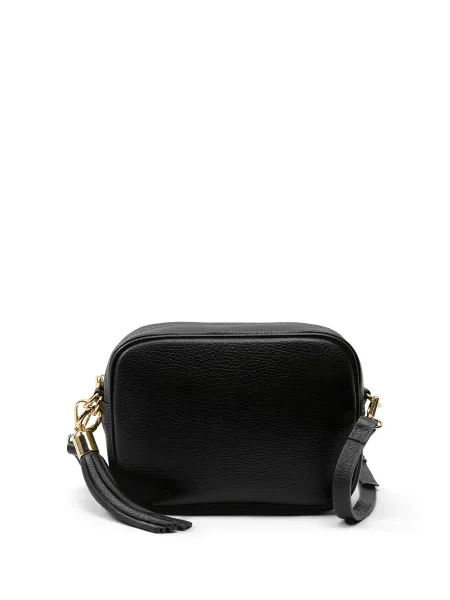 Apatchy London The Tassel Black Leather Crossbody Bag