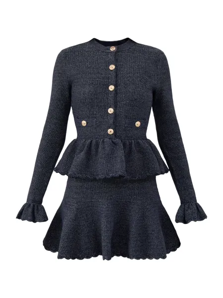 Self-Portrait Textured Knit Mini Dress