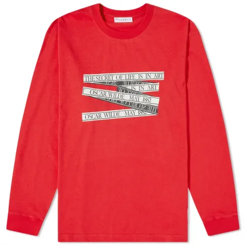 J.W. Anderson Oscar Wilde Long Sleeve Quote T-Shirt