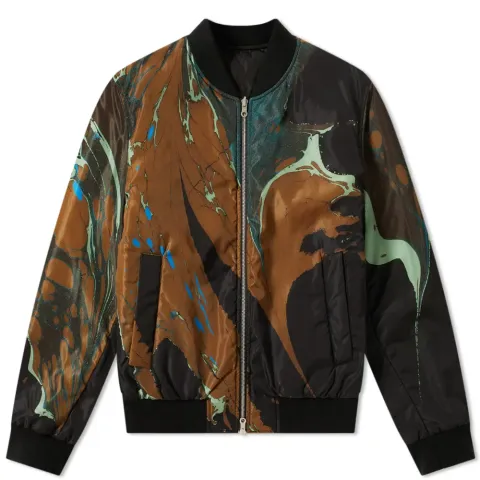 Reversible Marble Print Jacket