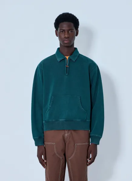 Half-Zip Cotton Sweatshirt