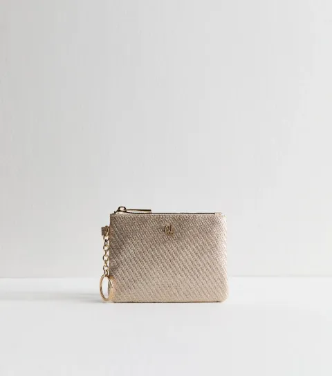 New Look Gold Metallic Faux Leather Purse