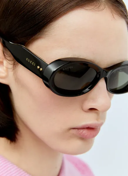Oval-Frame Sunglasses