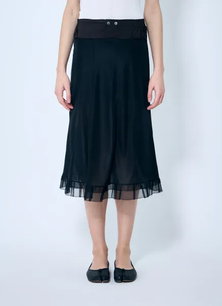 Satin Midi Skirt