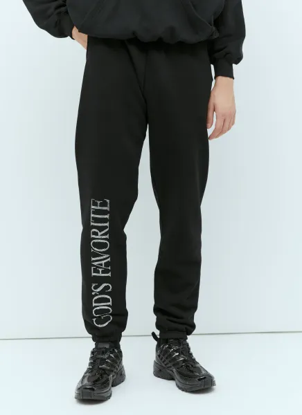 God's Favorite Rhinestone Track Pants