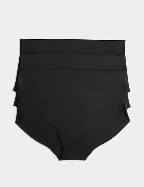 Body by M&S 3 pack Body Invisibles No VPL High Rise Knicker Shorts Black