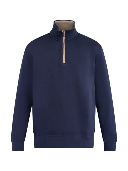 Gant Cotton Sacker Rib Half Zip Sweatshirt