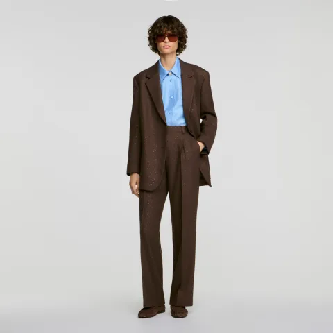 SANDRO Rhinestone suit trousers