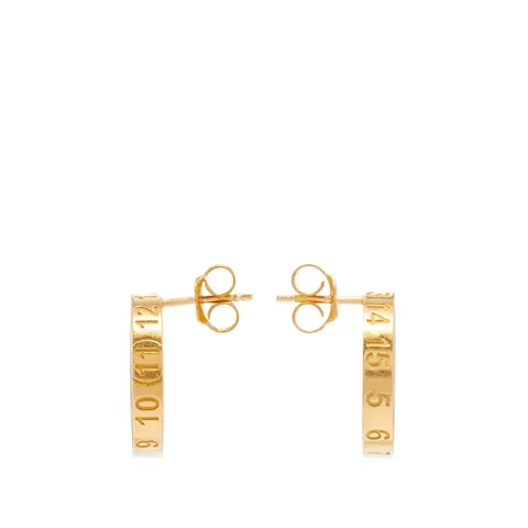 Branded Circle Studd Earrings